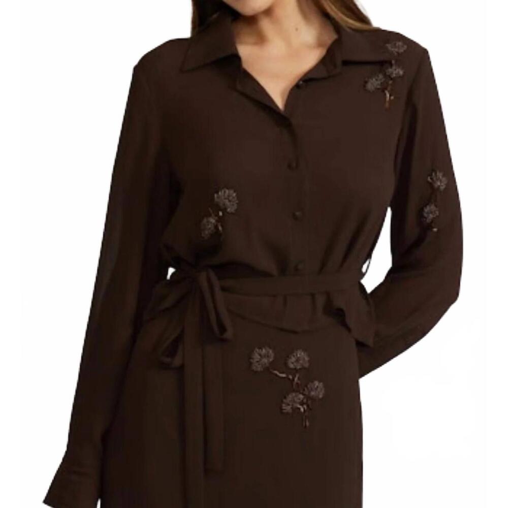 NEW LUCY PARIS zayn beaded top in espresso